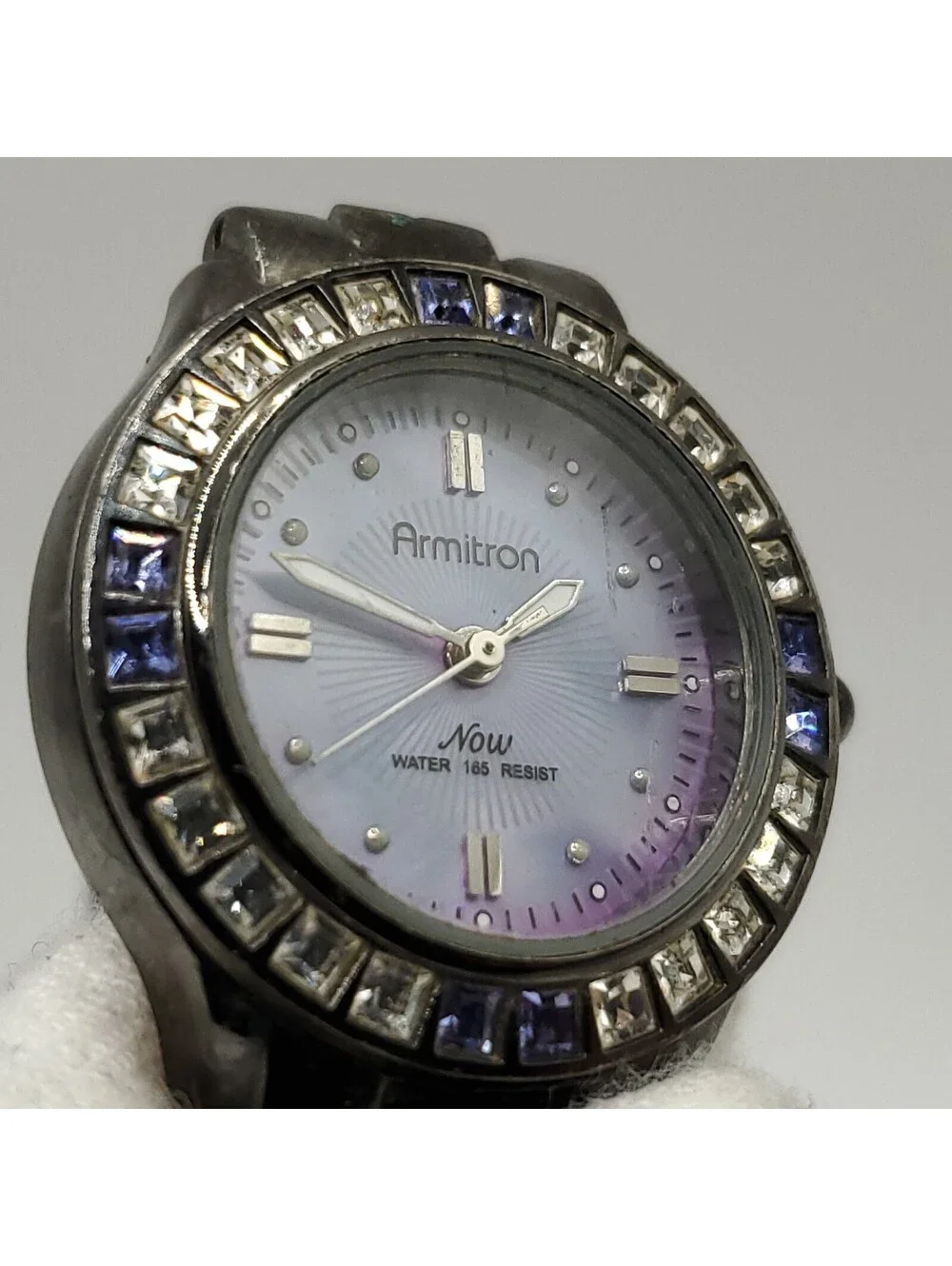 Armitron Now Purple/Black Watch Women 26mm New Battery